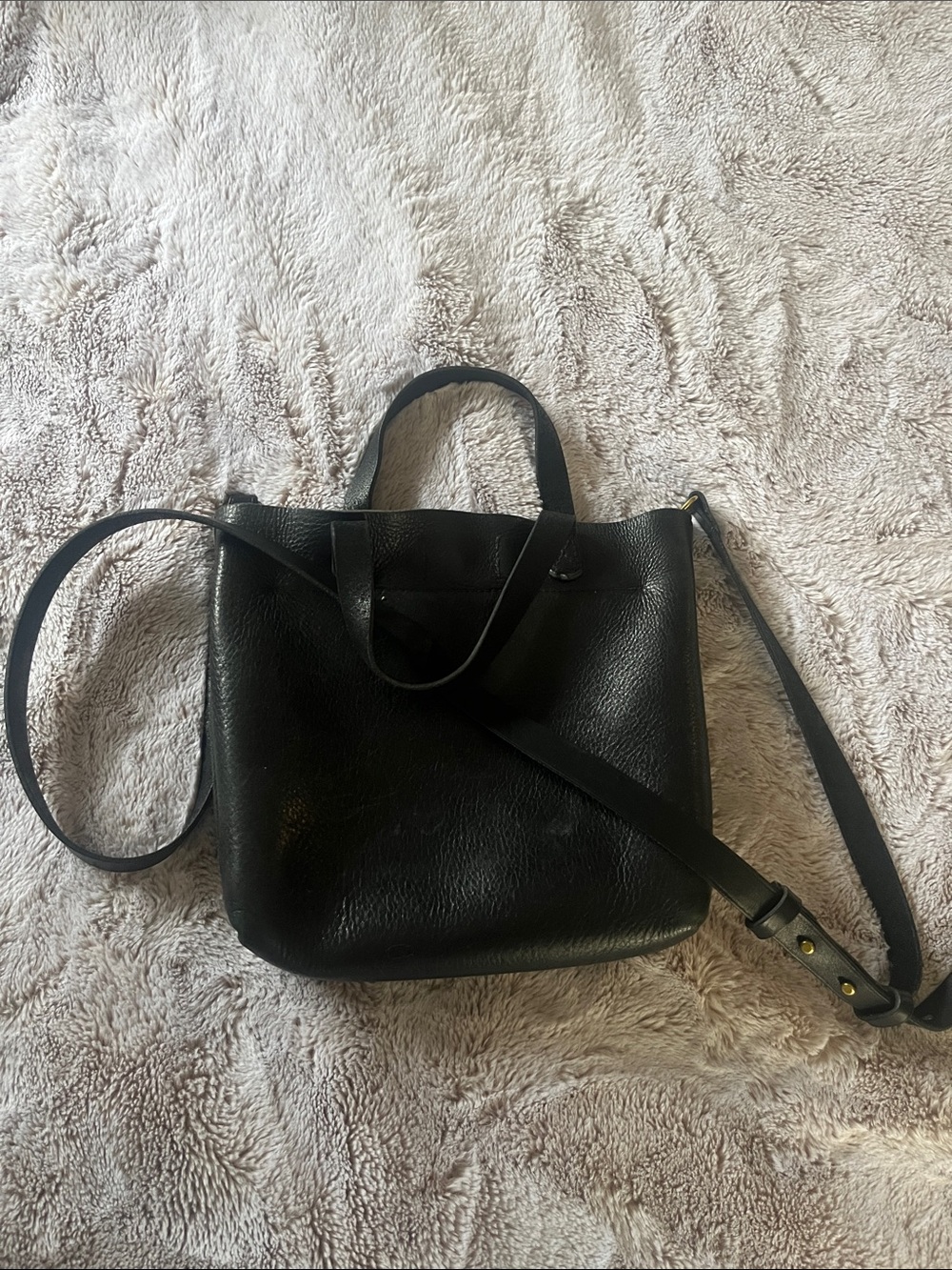 Madewell Small Black Transport Tote Crossbody Bag - Women